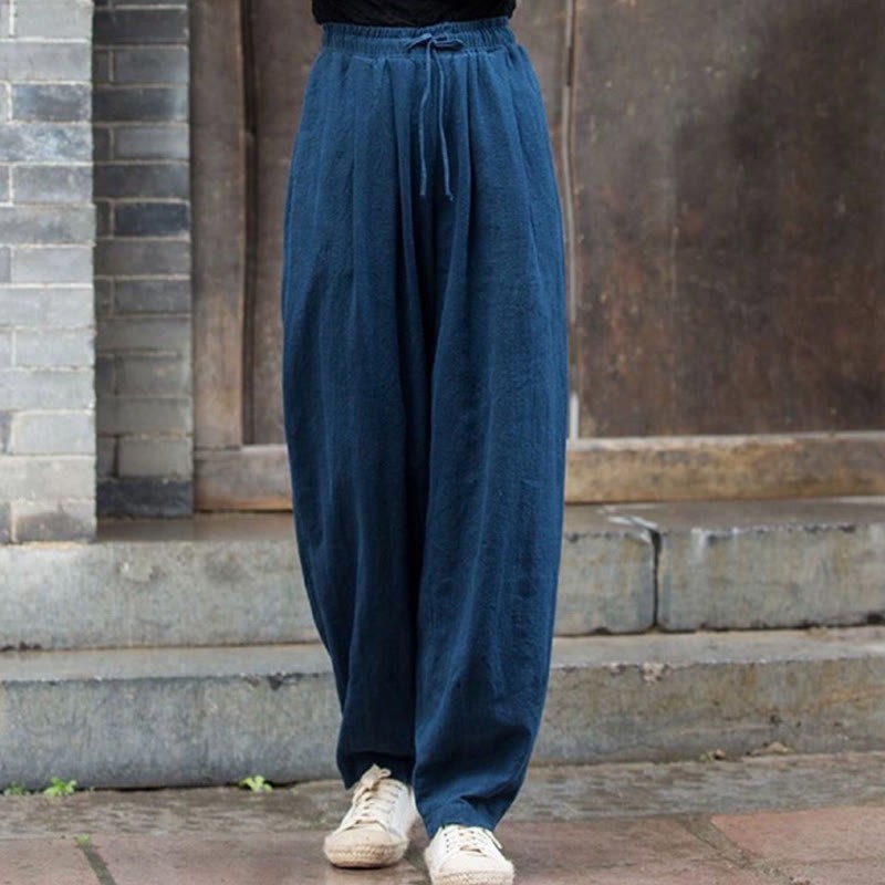 Plain Cotton Yoga Gym Women's Pants