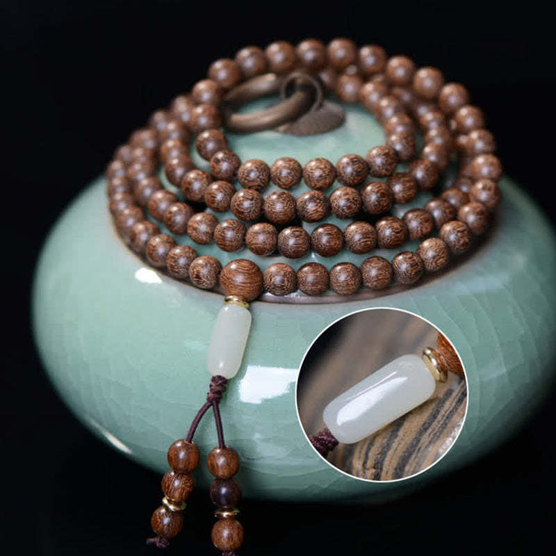 108 Mala Beads Rosewood Jade Calm Bracelet