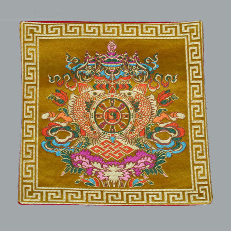 Prayer Altar Mat Healing Meditation Vajra Auspicious Symbols