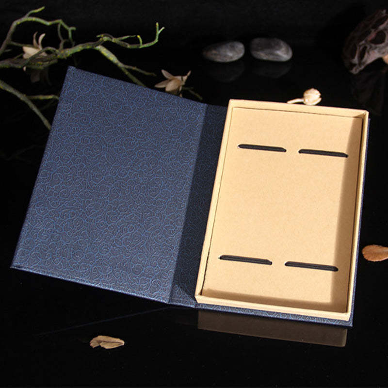 Zen Enlightenment Quotes Ebony Wood Small Leaf Red Sandalwood Bookmarks With Gift Box