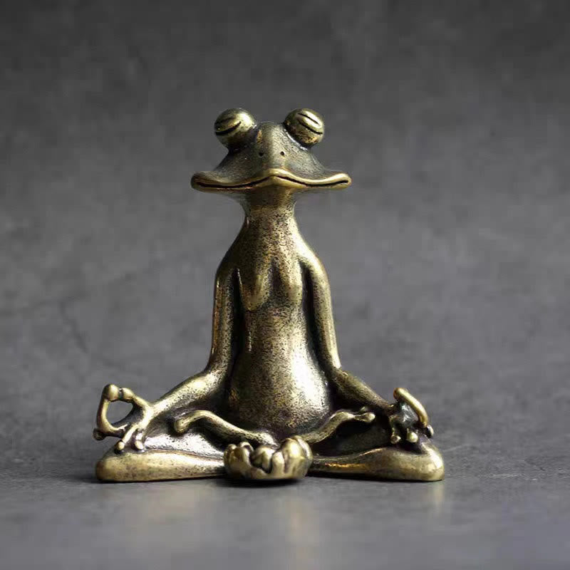 Mini Small Frog Turtle Koi Fish Snail Crab Copper Wealth Home Decoration