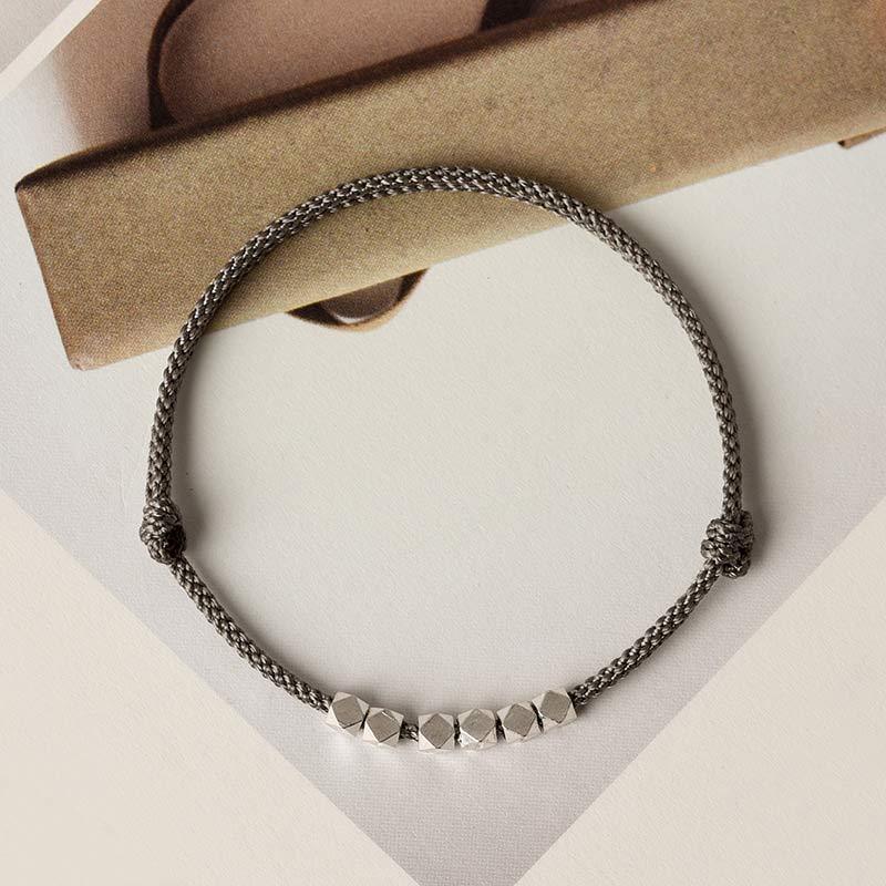 925 Sterling Silver Red String Braid Bracelet Anklet
