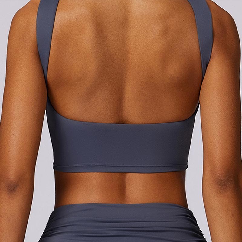 Sleeveless Backless Strap Tank Top Bra Flared Pants Sports Fitness Yoga