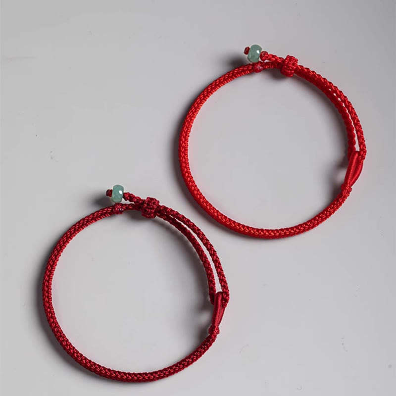 Red String Jade Connection Bracelet