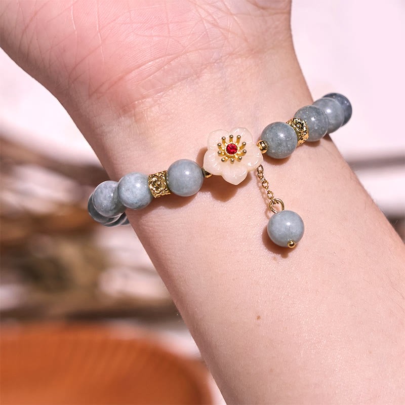Jade Abundance Flower Bracelet