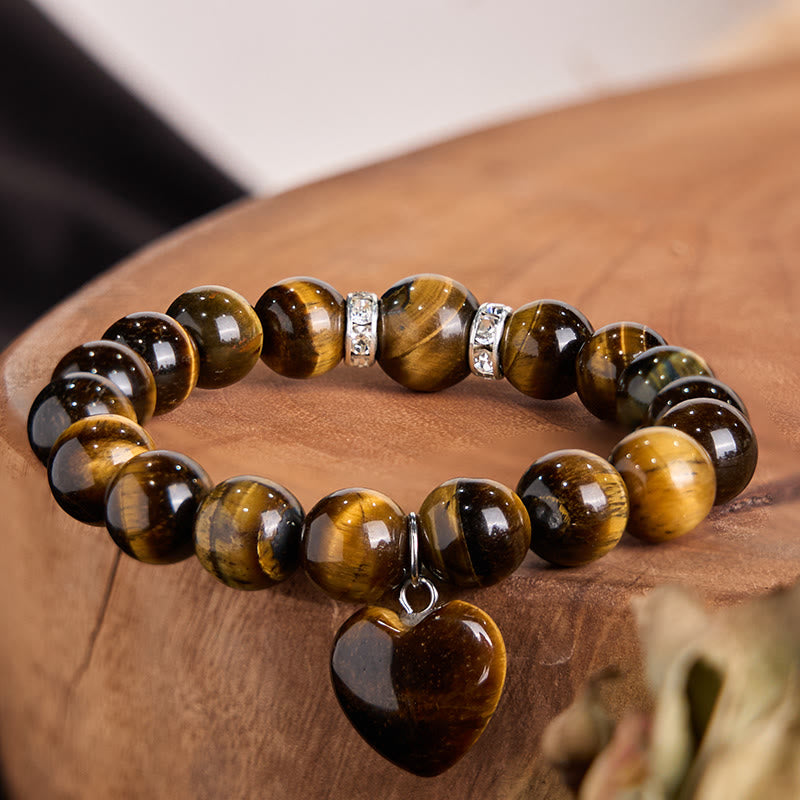 Various Crystal Green Aventurine Love Heart Balance Bracelet