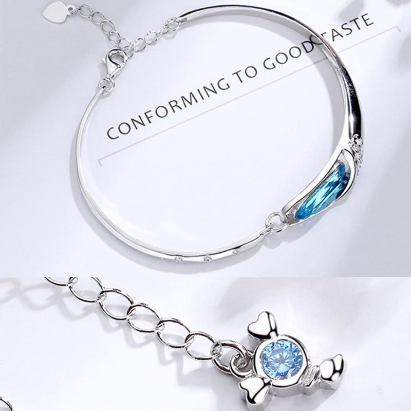 925 Silver Plated Copper 12 Constellations of the Zodiac Charm Bracelet