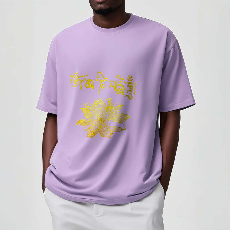 Golden Lotus Sanskrit Tee T-shirt