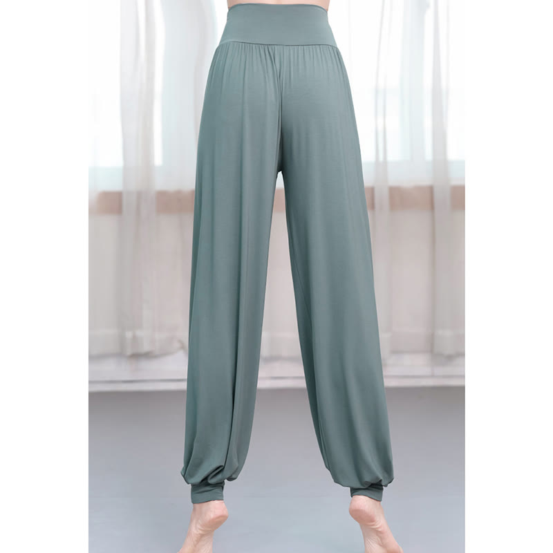 Plain Color Loose Modal Yoga Dance Harem Pants
