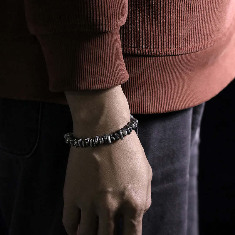 999 Sterling Silver Small Change Shape Protection Bracelet