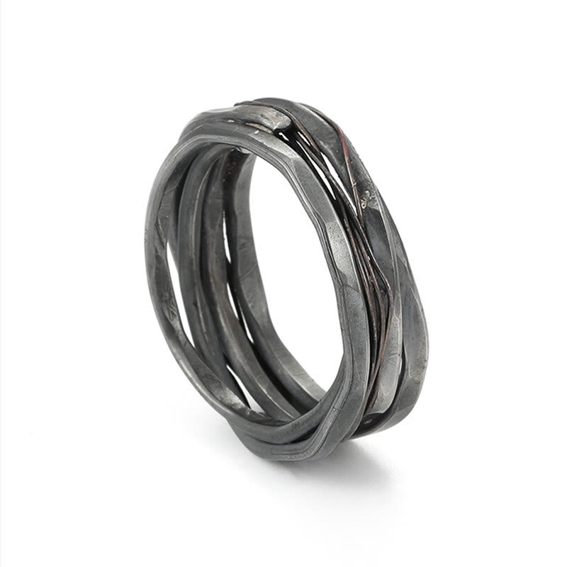 999 Sterling Silver Copper Braid Protection Ring