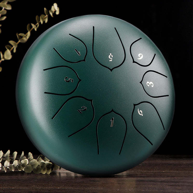 Steel Tongue Drum Sound Healing Meditation Lotus Pattern Drum Kit 8 Note 6 Inch Percussion Instrument
