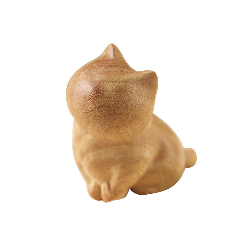 Small Cat Sandalwood Protection Home Decoration(Random Type)