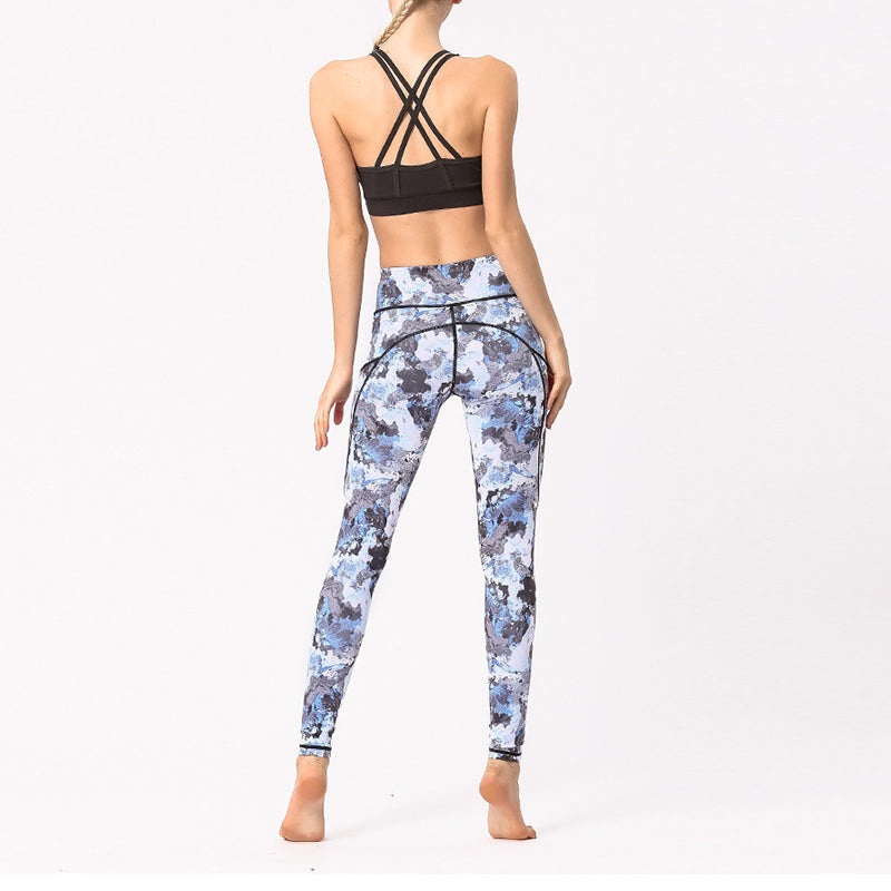 Colorful Print Pants Sports Exercise Fitness Leggings Women's Yoga Pants