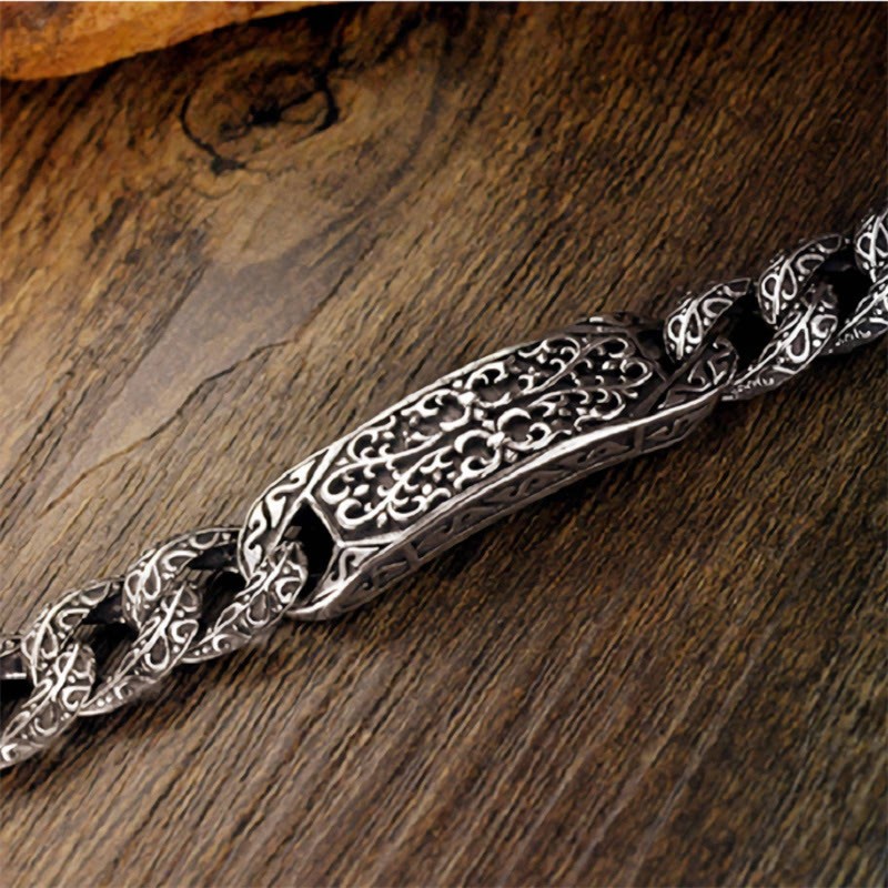 Vintage Patterns Engraved Healing Bracelet