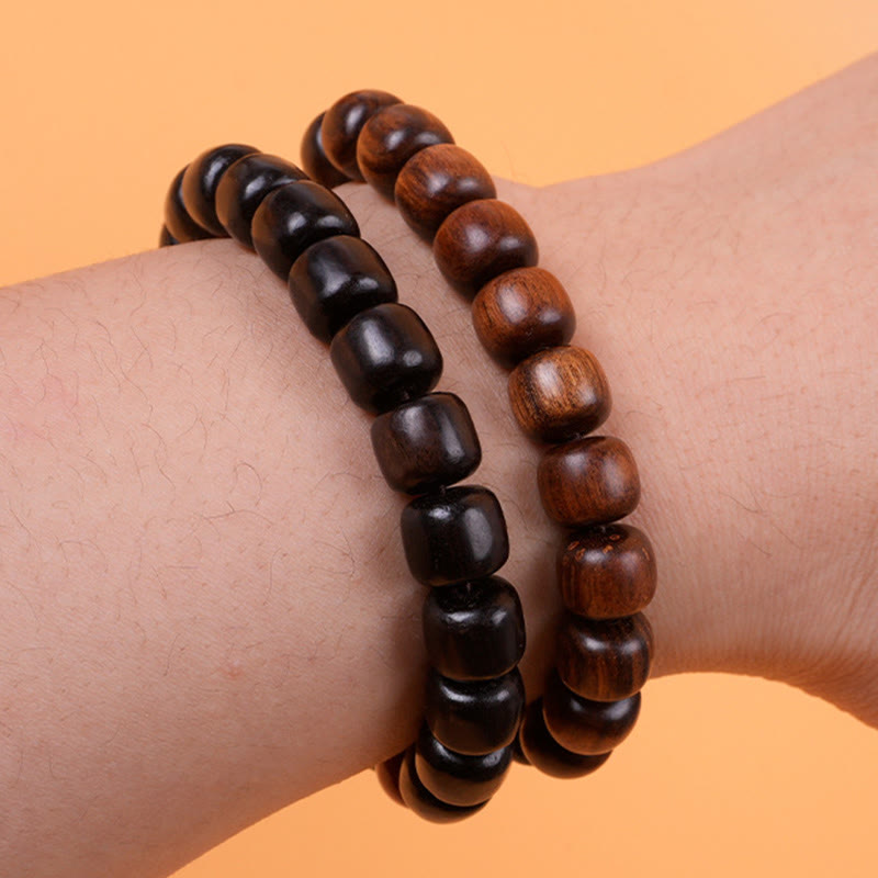Ebony Wood Rosewood Peace Balance Bracelet