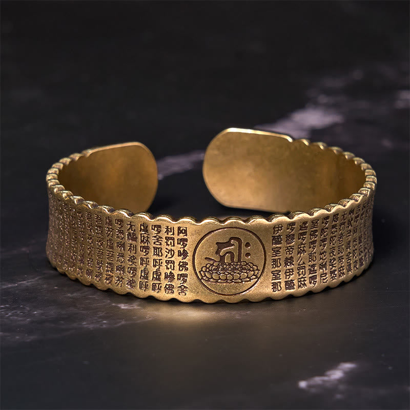 Great Compassion Mantra Copper Brass Luck Self Care Bracelet Bangle