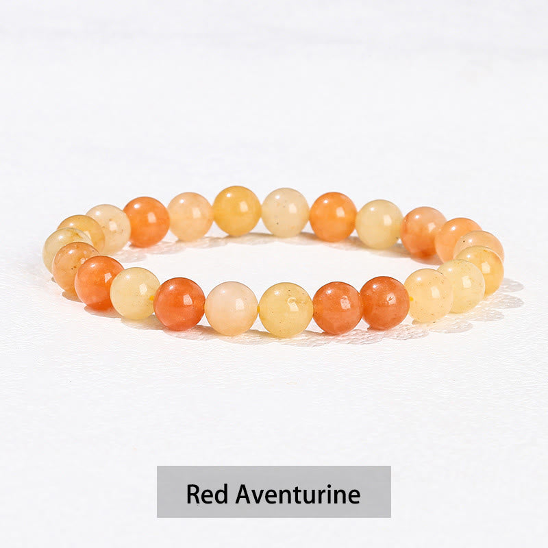 Various Crystal Stone Amethyst Green Aventurine Rose Quartz Healing Bracelet