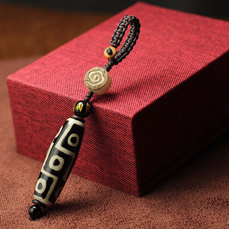 Tibetan Nine-Eye Dzi Bead Wealth Decoration