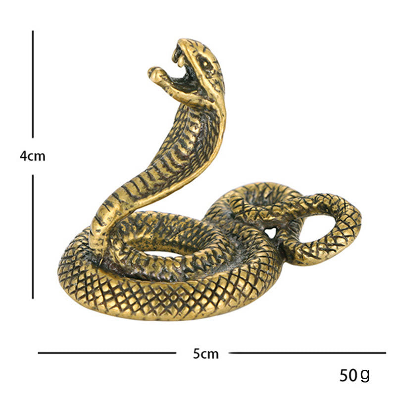 Mini Small Year of the Snake Bronze Solid Brass Copper Home Decoration