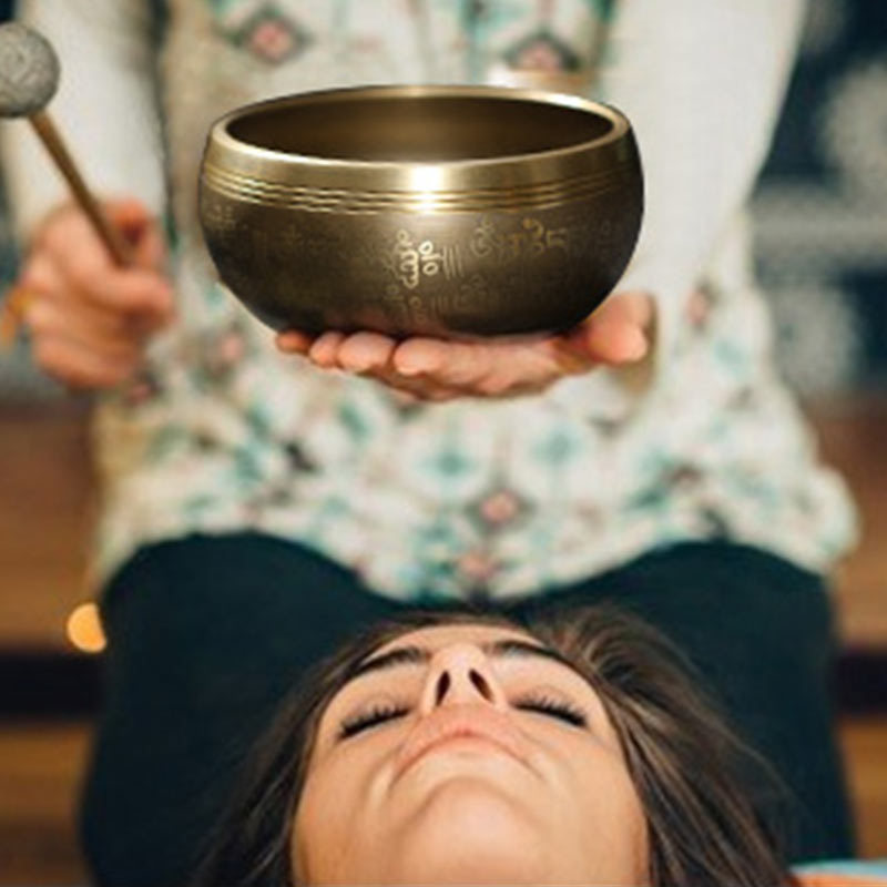 Tibetan Meditation Sound Bowl Handcrafted for Healing and Mindfulness Singing Bowl Set
