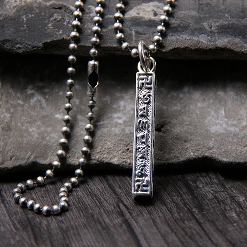 925 Sterling Silver Tibetan Om Mani Padme Hum mystic zen Swastika Symbol Wisdom Necklace Pendant