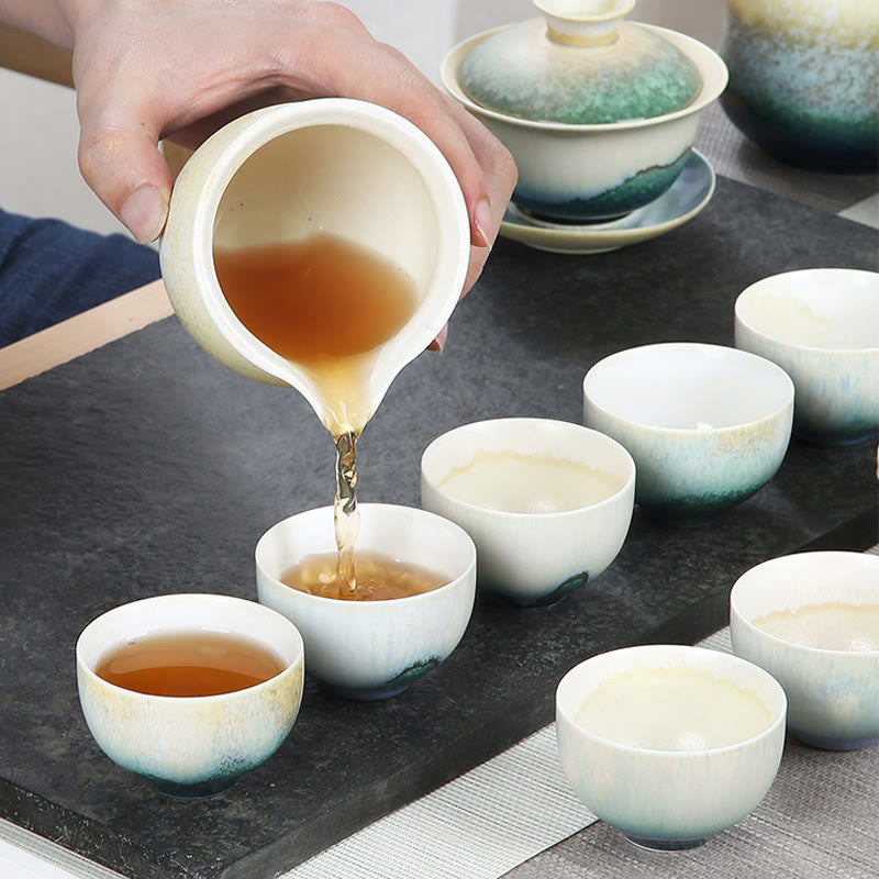 Creative Green Ceramic Teacup Kung Fu Tea Cups