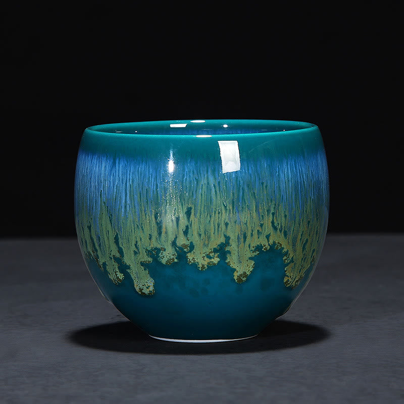 Chinese Jianzhan Glaze Kiln Change Ceramic Teacup Tenmoku Kung Fu Tea Cup