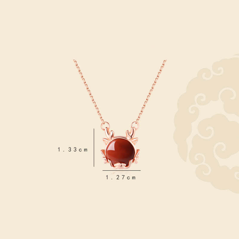 ???A Flash Sale-  925 Sterling Silver Year of the Dragon Cinnabar Red Agate Dragon Protection Bracelet Necklace Pendant Earrings Ring