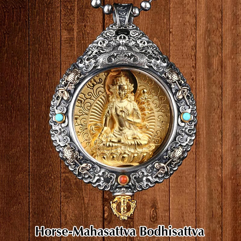 Chinese Zodiac Natal mystic zen Thangka Nine Palaces Eight Diagrams Wealth Rotatable Necklace Pendant