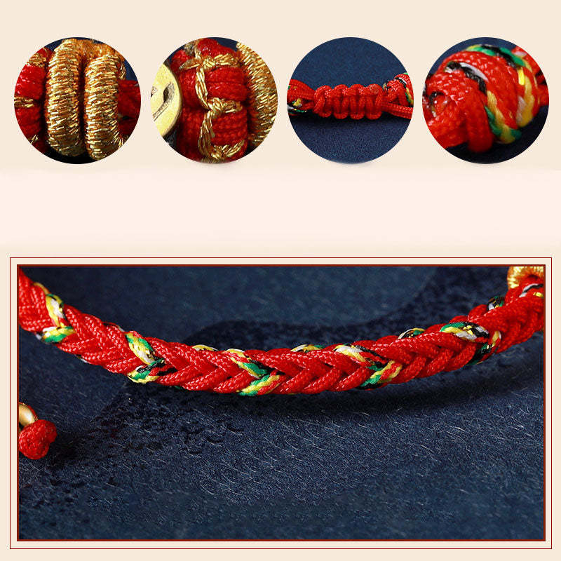 Chinese Zodiac Natal mystic zen Silver Luck Braided String Bracelet