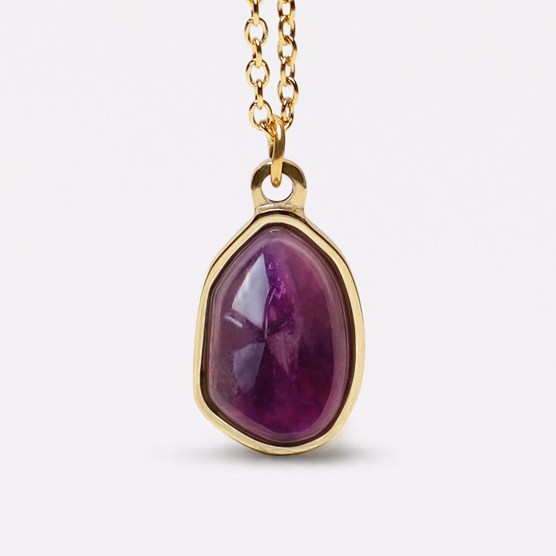 Natural Green Aventurine Amethyst Rose Quartz Blessing Necklace Pendant