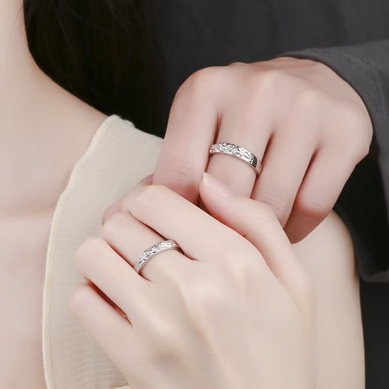925 Sterling Silver PiXiu Balance Adjustable Couple Ring