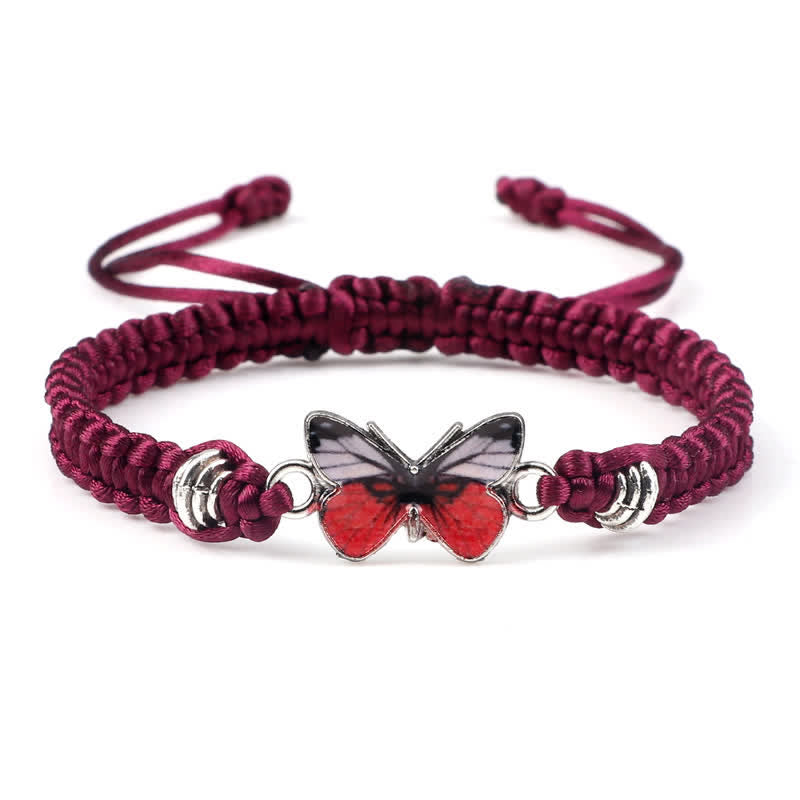 Butterfly Freedom Love String Charm Bracelet