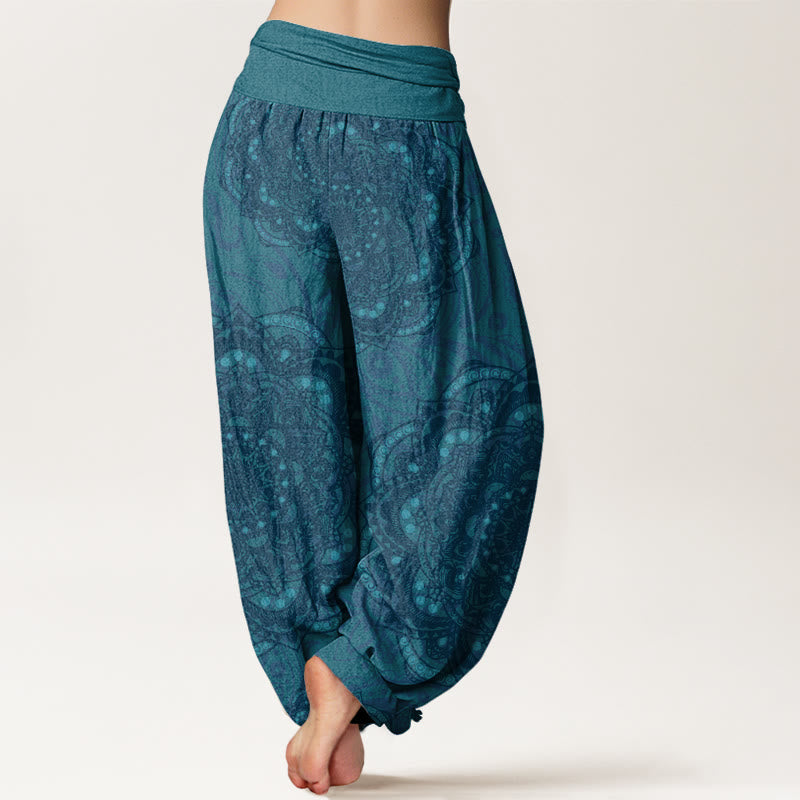 Mandalas Paisley Pattern Women's Elastic Waist Harem Pants