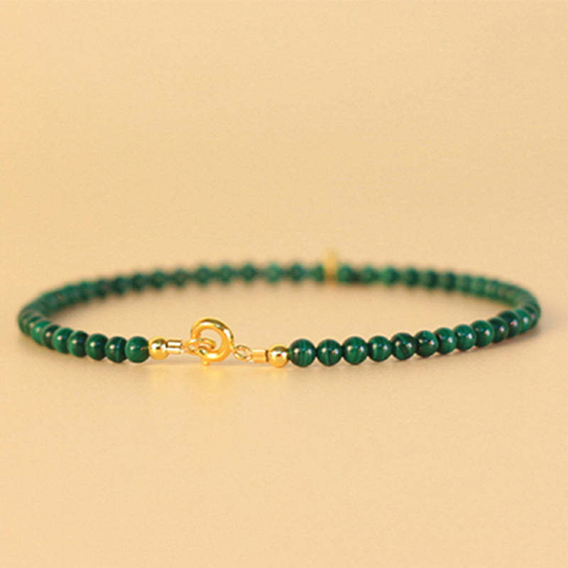 Natural Malachite Elephant Anti-Anxiety Charm Bracelet