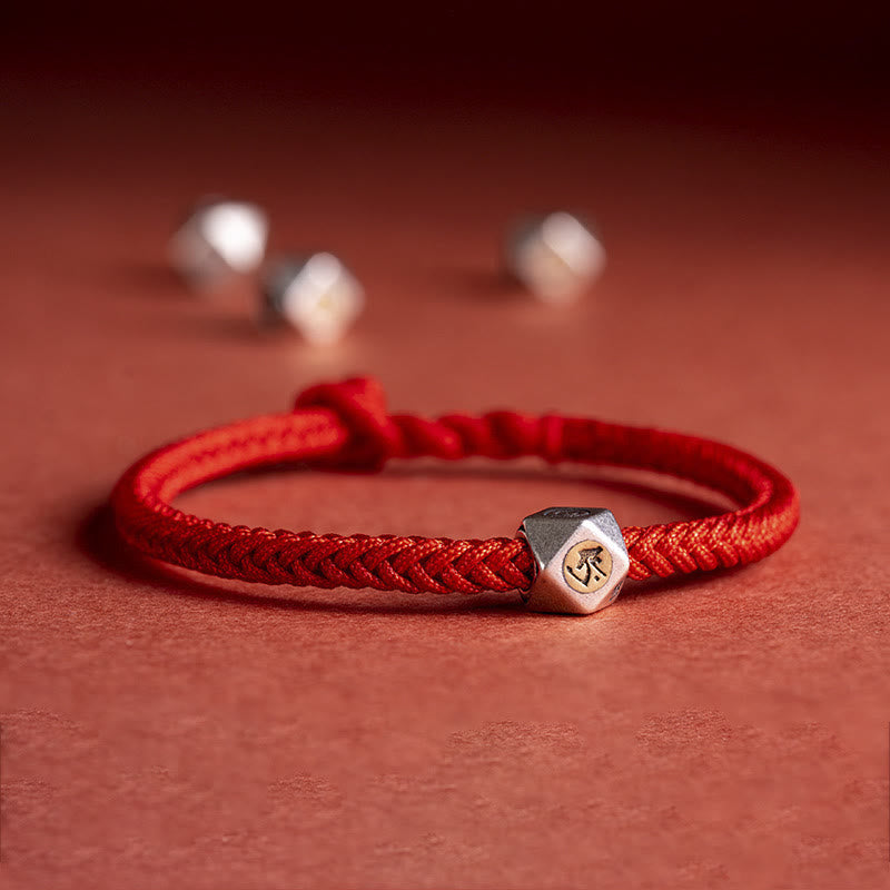 925 Sterling Silver Handmade Chinese Zodiac Natal mystic zen Luck Protection Braided String Bracelet (Extra 30% Off | USE CODE: FS30)