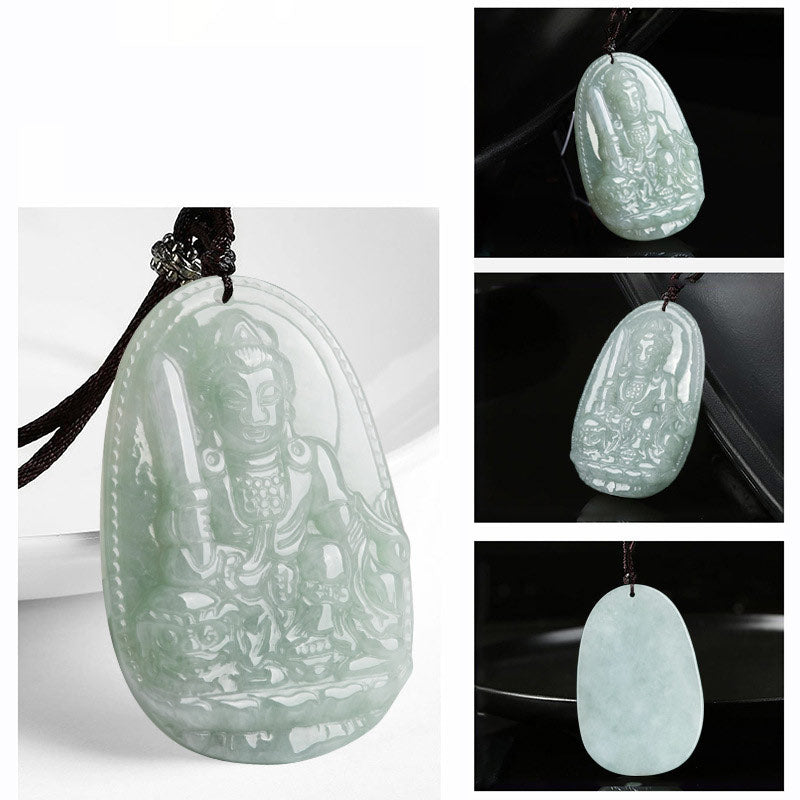 Chinese Zodiac Natal mystic zen Jade Wealth Prosperity Necklace Pendant