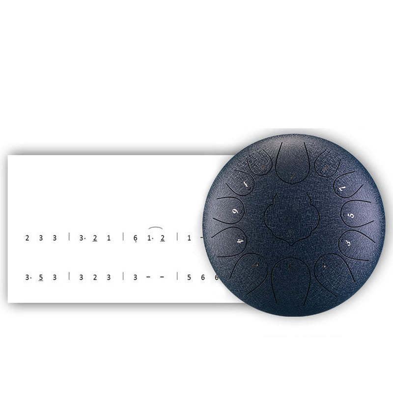 Steel Tongue Drum Sound Healing Meditation Lotus Pattern Drum Kit 8 Note 6 Inch Percussion Instrument
