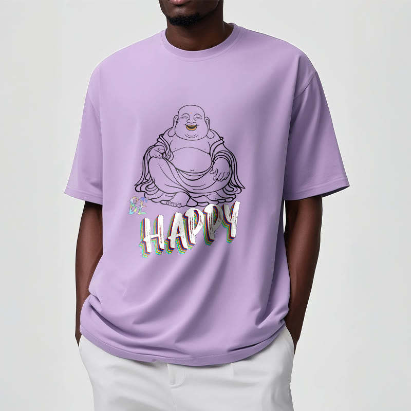 BE HAPPY Laughing mystic zen Tee T-shirt