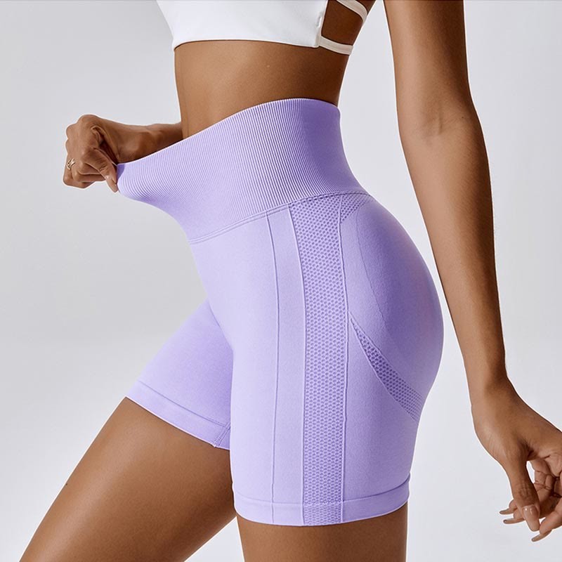Women Seamless Sports Fitness High Waist Yoga Workout Shorts