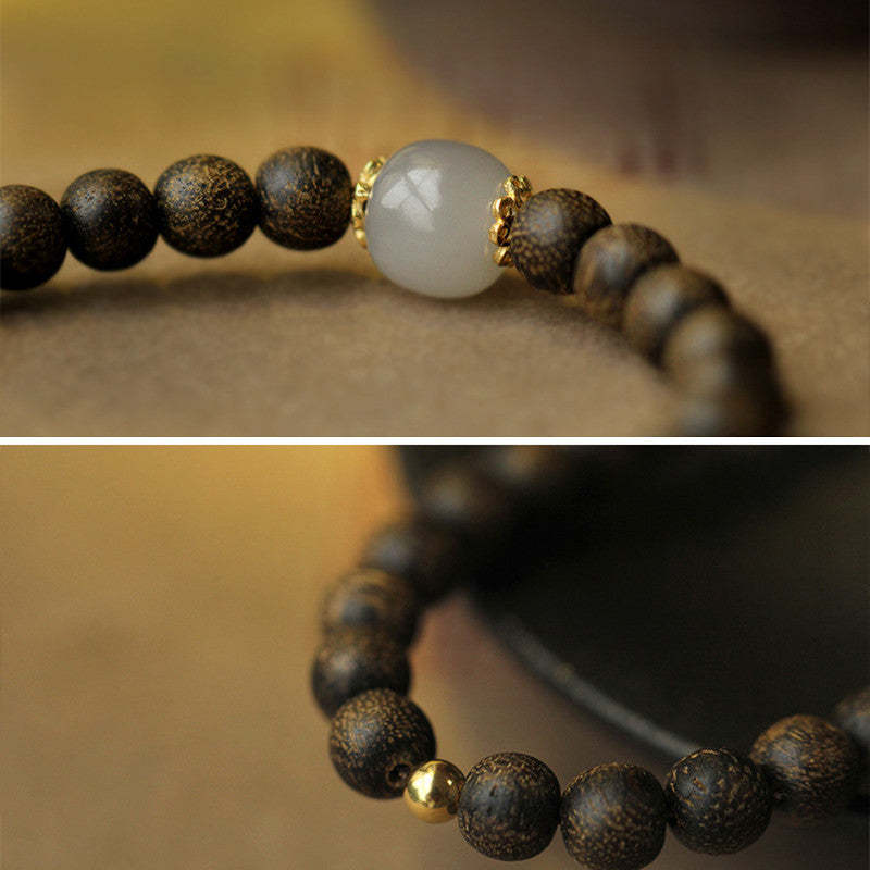 Agarwood Jade Strength Calm Bracelet