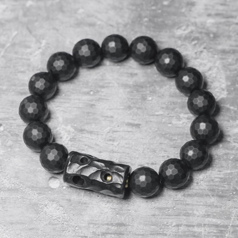 Matte Frosted Surface Black Onyx Ebony Protection Bracelet