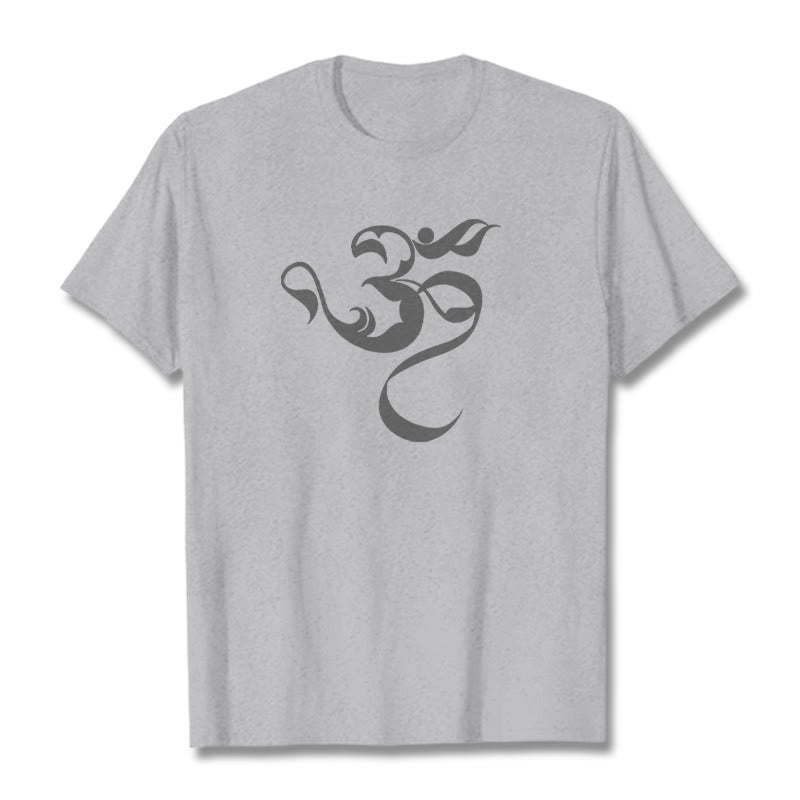 Om Figure Design Cotton Tee T-shirt