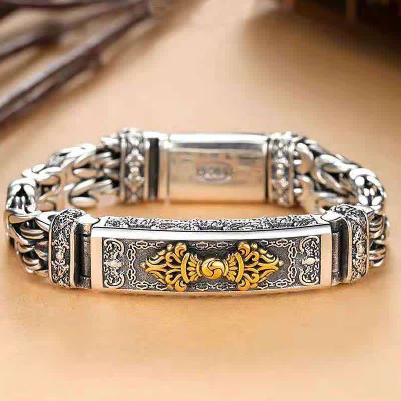 Vajra Dorje Twisted Braided Pattern Copper Balance Bracelet