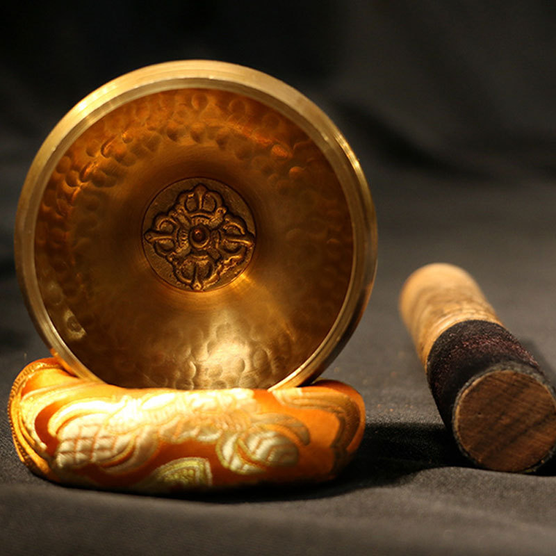 Tibetan Sound Bowl Handcrafted for Relaxation and Mindfulness Meditation Singing Bowl Set