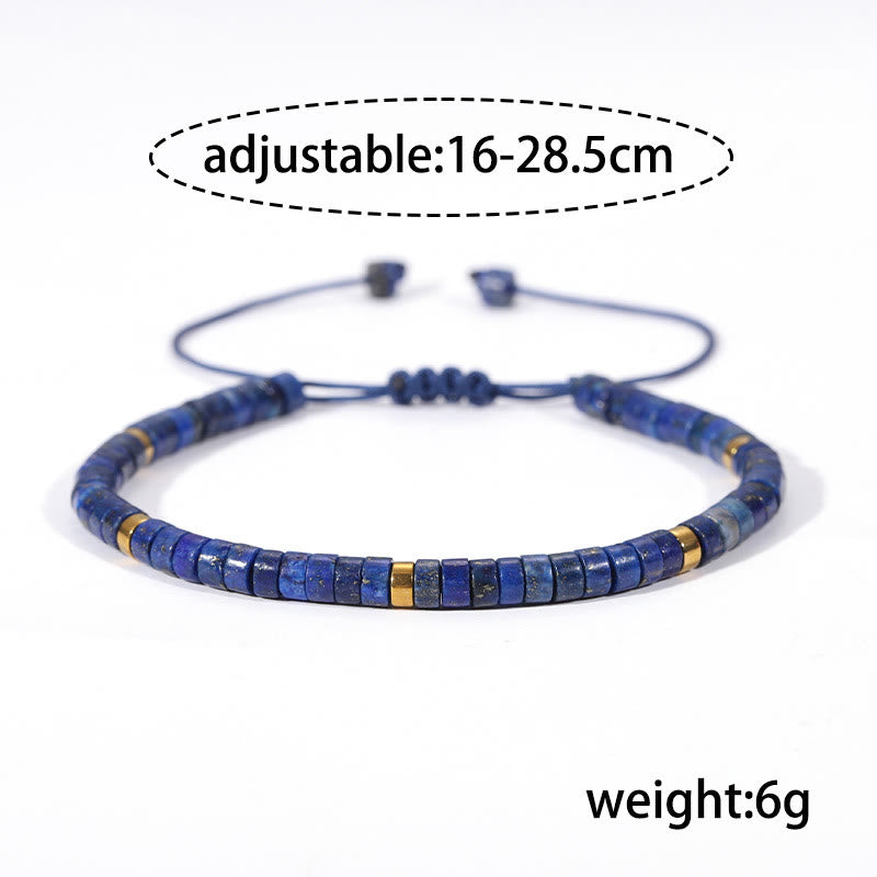 mystic zen Stone Natural Lazurite Spacer Bead Positive Balance Bracelet