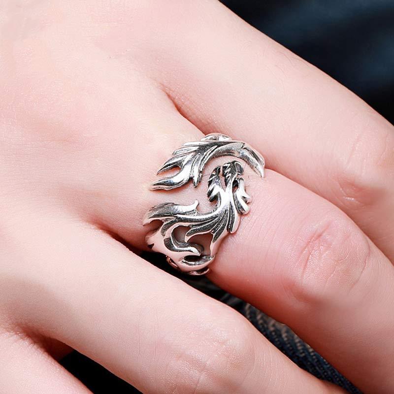 Dragon Pattern Protection Strength Adjustable Ring