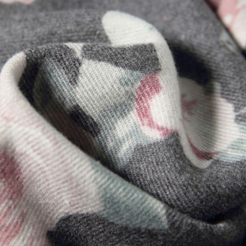 Tibetan Shawl Garden Rose Fall Winter Cozy Travel Scarf Wrap