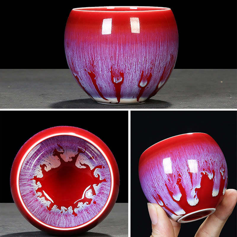 Chinese Jianzhan Glaze Kiln Change Ceramic Teacup Tenmoku Kung Fu Tea Cup